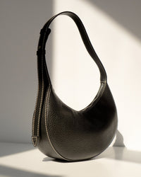 ショルダーバッグ・ポシェット ILLIGO Baguette Bag Black Lola Baguette Bag | Black Pebble Leather | 324 New York Bags