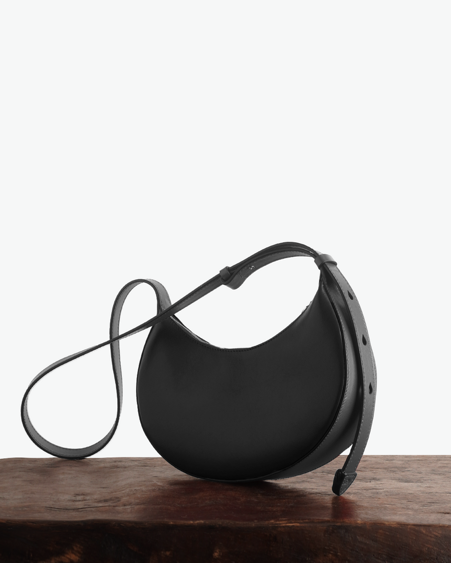Lola Crossbody Bag | Black Smooth